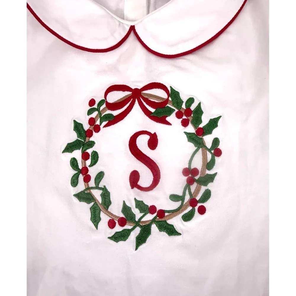NWT Busy Bees Smocks White Long Nightgown Girls Size 6 Embroidered 